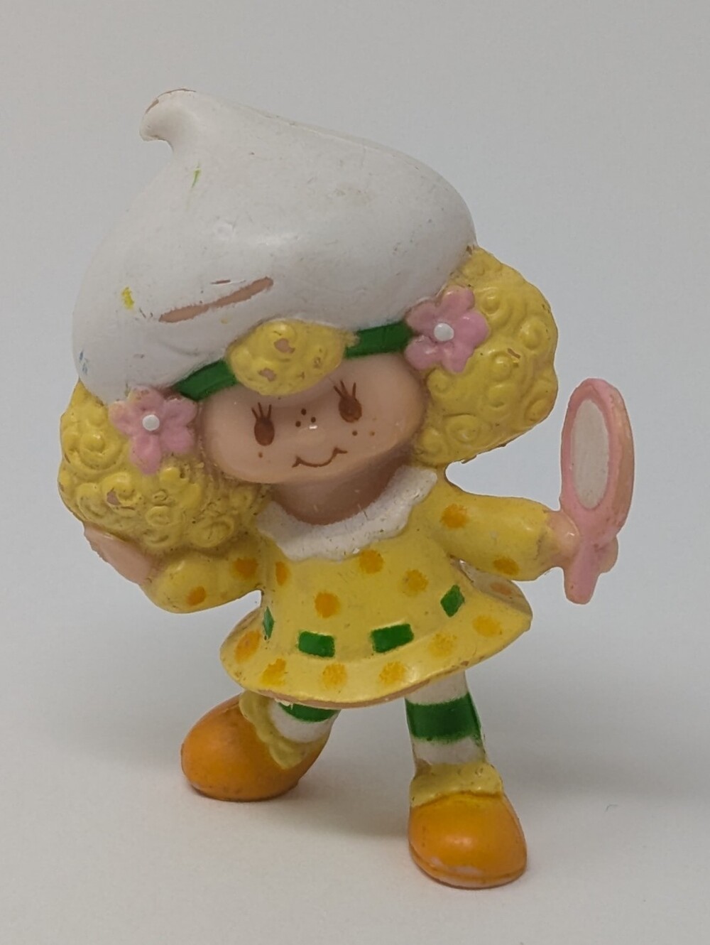 Strawberry Shortcake PVC Lemon Meringue Mirror Figure Vintage